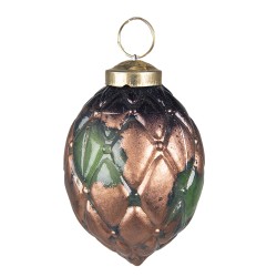 Clayre & Eef Kerstbal  Ø 7 cm Groen Glas