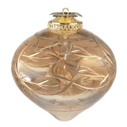 Clayre & Eef Weihnachtskugel Ø 8 cm Goldfarbig Glas