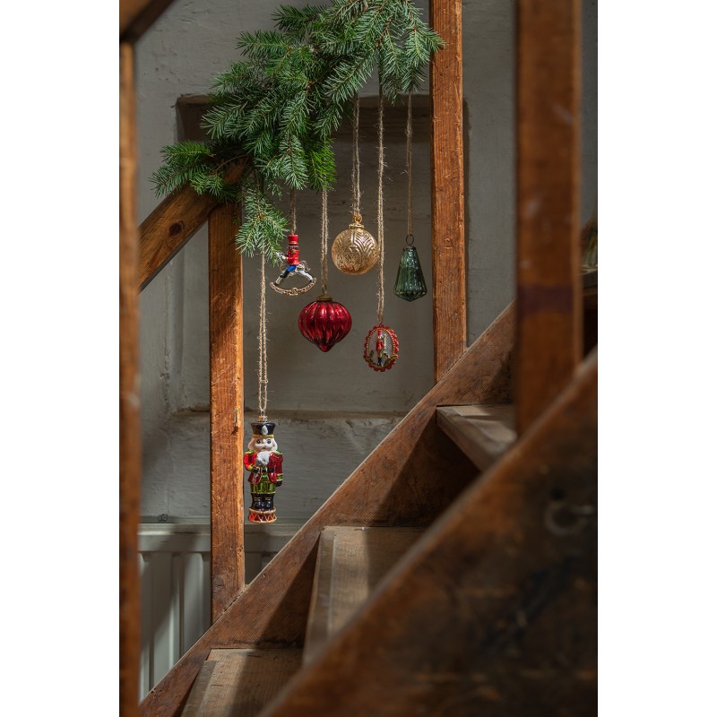 Clayre & Eef Weihnachtskugel Ø 7 cm Goldfarbig Glas