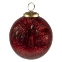 Clayre & Eef Weihnachtskugel Ø 9 cm Rot Glas