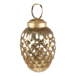 Clayre & Eef Weihnachtskugel Ø 4 cm Goldfarbig Glas