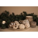 Clayre & Eef Palla di natale 14x14x25 cm Beige Marrone  Vetro