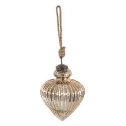 Clayre & Eef Christmas Bauble Ø 10 cm Gold colored Glass