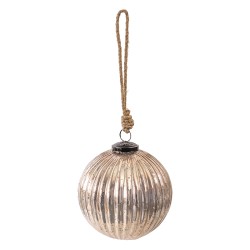 Clayre & Eef Christmas Bauble Ø 12 cm Gold colored Glass