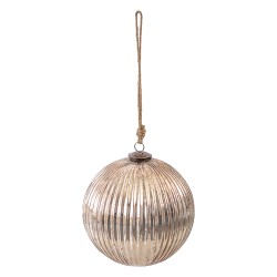 Clayre & Eef Christmas Bauble XL Ø 20 cm Gold colored Glass