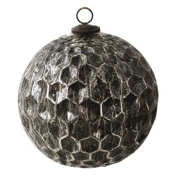 Clayre & Eef Christmas Bauble XL Ø 20 cm Black Glass