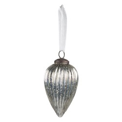 Clayre & Eef Boule de Noël Ø 5 cm Couleur argent Verre