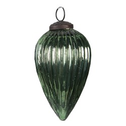 Clayre & Eef Kerstbal  Ø 6 cm Groen Glas