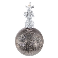 Clayre & Eef Boule de Noël Ø 7 cm Couleur argent Verre Plastique