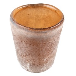 Clayre & Eef Porte-bougie Ø 7x10 cm Marron Verre