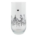 Clayre & Eef Wasserglas 280 ml Glas Blumen