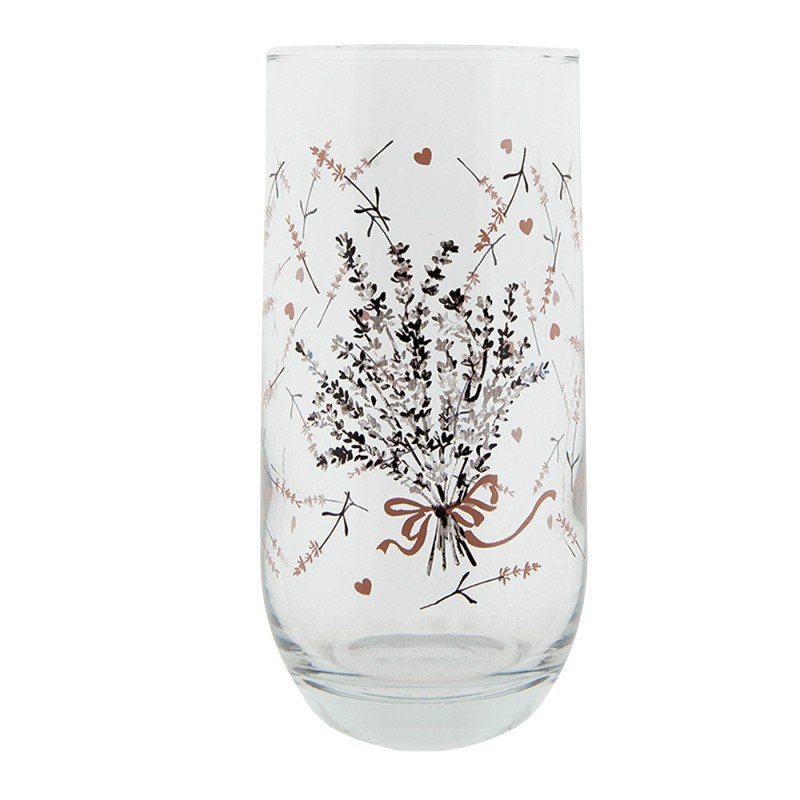 Clayre & Eef Water Glass 280 ml Glass Lavender