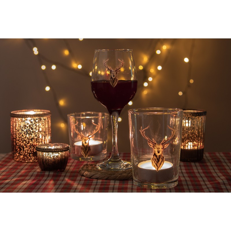 Clayre & Eef Wine Glass 300 ml Glass Reindeer