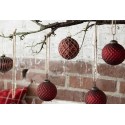 Clayre & Eef Weihnachtskugel 4er Set Ø 8 cm Rot Glas