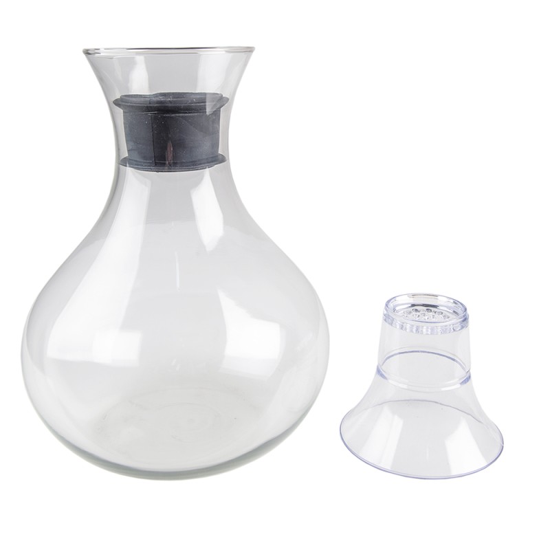 Clayre & Eef Karaf met Glazen  1740 ml / 375 ml Glas Rond