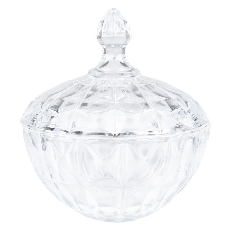 Clayre & Eef Glass Jar Ø 16x19 cm Transparent Round