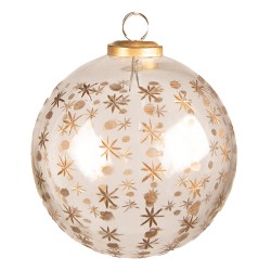 Clayre & Eef Weihnachtskugel Ø 12 cm Transparant Glas Sterne