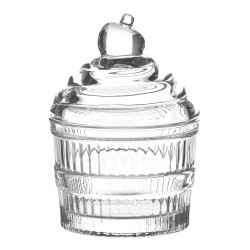 Clayre & Eef Glass Jar Ø 19x13 cm Glass Round