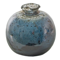 Clayre & Eef Vase Ø 10x10 cm Grau Glas