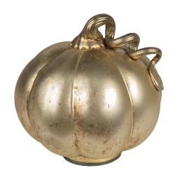 Clayre & Eef Decoration Pumpkin Ø 15x15 cm Gold colored Glass