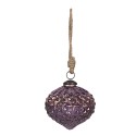 Clayre & Eef Boule de Noël Ø 8x8 cm Violet Verre