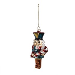 Clayre & Eef Christmas Ornament Nutcracker 15 cm Blue Glass