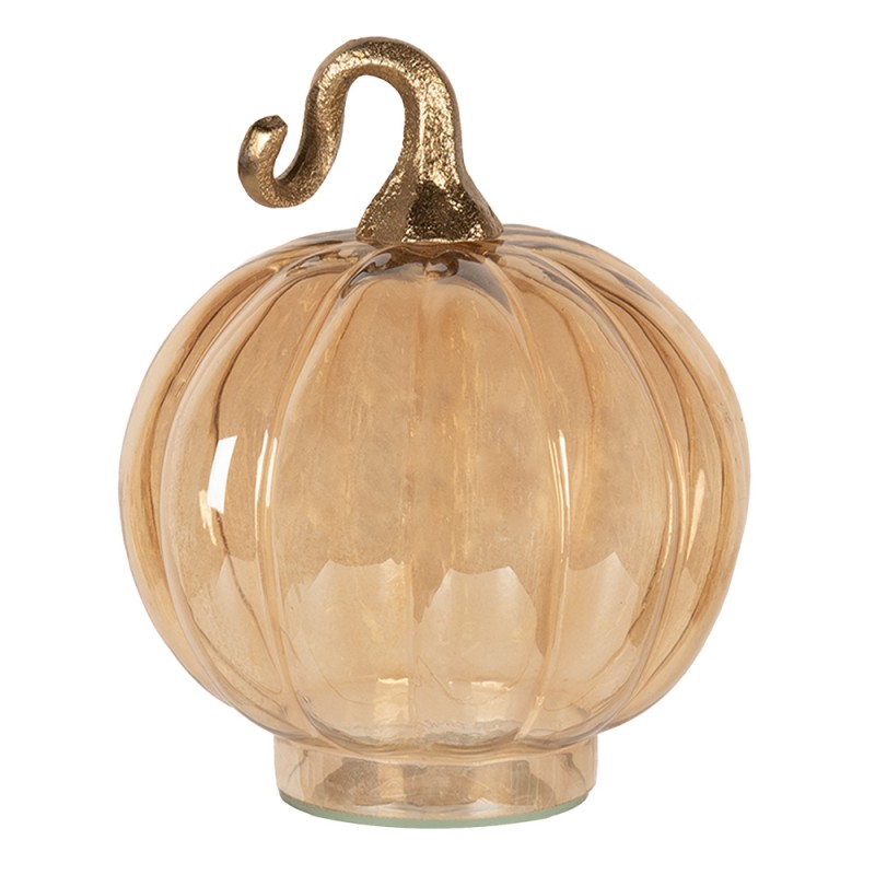 Clayre & Eef Decoration Pumpkin Ø 15x18 cm Gold colored Glass