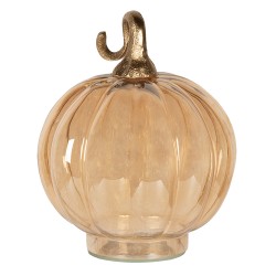 Clayre & Eef Decoration Pumpkin Ø 15x18 cm Gold colored Glass