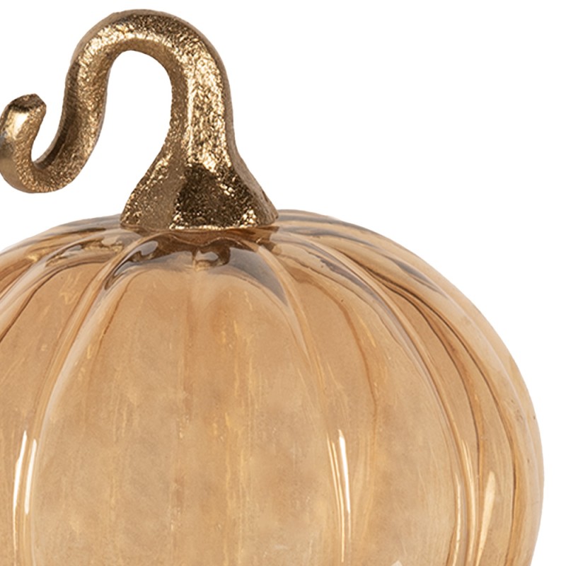 Clayre & Eef Decoration Pumpkin Ø 15x18 cm Gold colored Glass