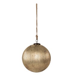 Clayre & Eef Christmas Bauble Ø 26x26 cm Gold colored Glass Round