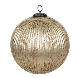 Clayre & Eef Kerstbal  Ø 20x20 cm Goudkleurig Glas Rond