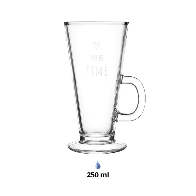 Clayre & Eef Verre à thé 250 ml Verre Coeur Me time