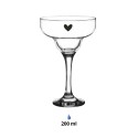 Clayre & Eef Verre à Martini 200 ml Verre Coeur