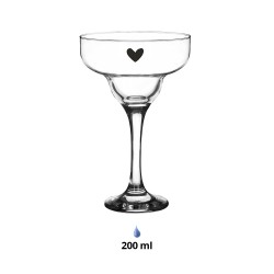 Clayre & Eef Martini Glass 200 ml Glass Heart