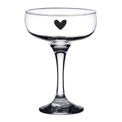 Clayre & Eef Flûte à champagne 150 ml Verre Coeur