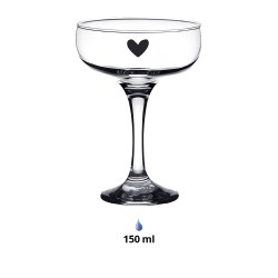 Clayre & Eef Flûte à champagne 150 ml Verre Coeur