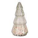 Clayre & Eef Glass Jar Christmas Tree  Ø 11x21 cm Transparent Glass