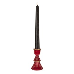 Clayre & Eef Candelabro Ø 6x10 cm Rosso Vetro