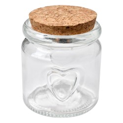 Clayre & Eef Storage Jar Ø 6x7 cm Transparent Glass