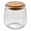 Clayre & Eef Pot de stockage Ø 7x8 cm Transparent Verre