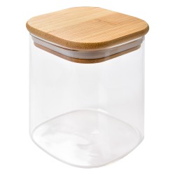 Clayre & Eef Voorraadpot  8x8x10 cm Transparant Glas