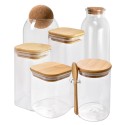 Clayre & Eef Storage Jar 8x8x10 cm Transparent Glass