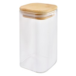 Clayre & Eef Storage Jar 6x6x12 cm Transparent Glass