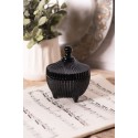 Clayre & Eef Glass Jar Ø 9x12 cm Black Glass