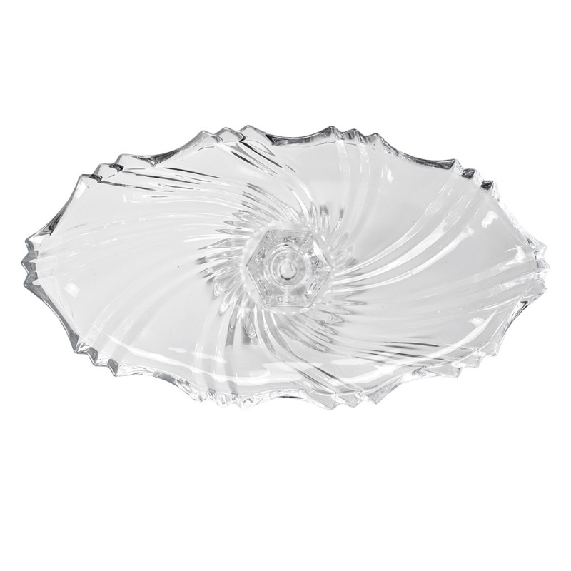 Clayre & Eef Corbeille de fruits 36x20x13 cm Transparent Verre