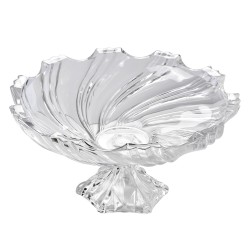 Clayre & Eef Corbeille de fruits Ø 38x21 cm Transparent Verre