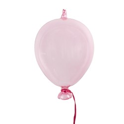 Clayre & Eef Décoration pendentif Ballon Ø 7x14 cm Rose Verre