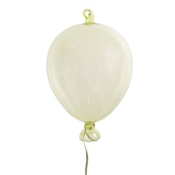 Clayre & Eef Decoratie Hanger Ballon Ø 10x17 cm Groen Glas