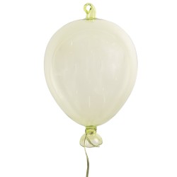 Clayre & Eef Decoratie Hanger Ballon Ø 14x21 cm Groen Glas