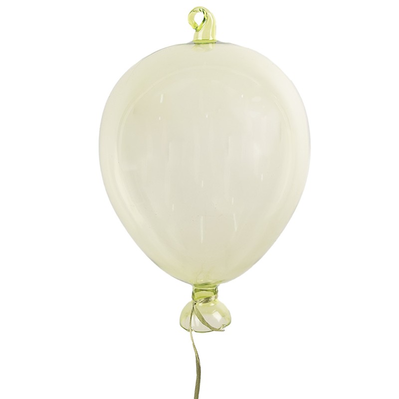 Clayre & Eef Decorazione pendente Palloncino Ø 14x21 cm Verde Vetro